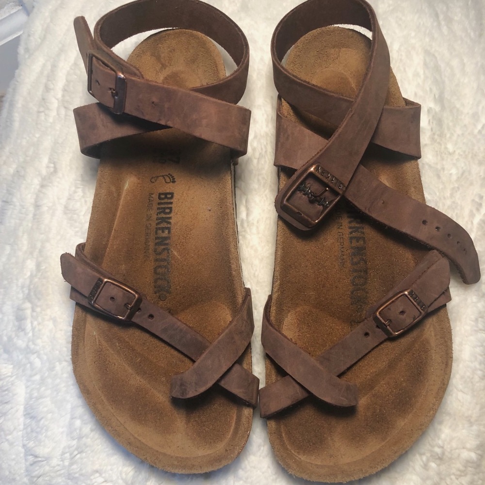 Birkenstock Yara Oiled Leather Wrap Sandals